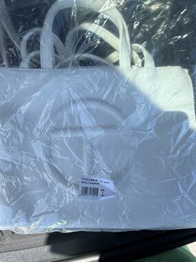 TELFAR White Middle Shopper Tote Bag